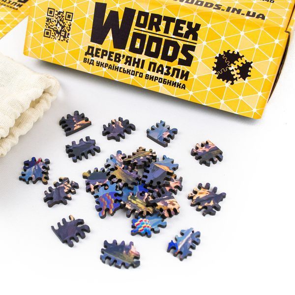 Круглий дерев'яний пазл 50х50 см Wortex Woods Каппадокія 508 елементів нестандартної форми PZL10008L фото 4