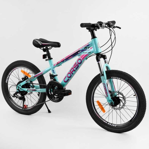 Велосипед підлітковий двоколісний 20" CORSO RTX блакитний 98816 фото 2