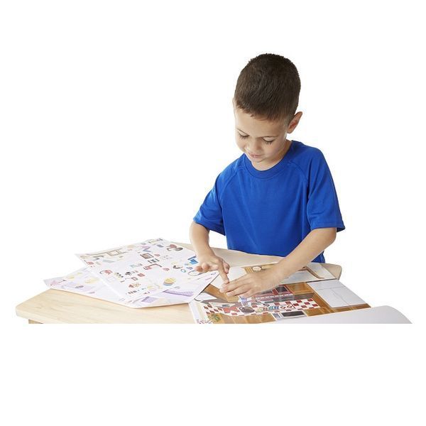 Багаторазові наліпки з тематичними сценами Melissa & Doug "Мій дім" 5 сцен та 175 наліпок MD14197 фото 4