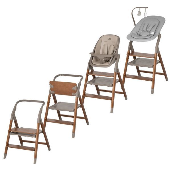 Стільчик для годування 4-в-1 CARRELLO Ergo з шезлонгом і навчальною вежею Shadow Beige CRL-16701 фото 2