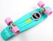 Класичний пенніборд для дівчат "Pastel Series" з матовими колесами Бірюзовий колір фото 5