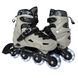 Дитячі розсувні ролики 29-33 з комплектом захисту та шоломом Scale Sports LF 605 Gray підсвічування коліс фото 2