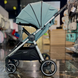 Прогулянкова коляска з москітною сіткою та чохлом для ніг + дощовик Carrello Pulse CRL-5507 Basil Green фото 7