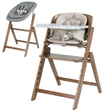 Стільчик для годування CARRELLO Focus дерев'яний з шезлонгом Whisper Grey CRL-16801 фото 1
