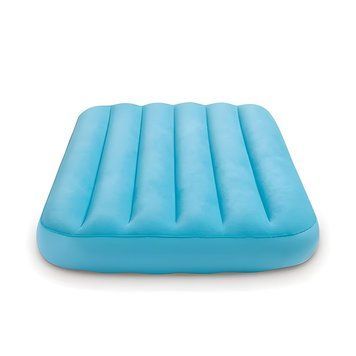 Велюровий надувний матрац Intex Junior дитячий одномісний 157x88x18 см для сну та відпочинку блакитний 66803Blue фото 1