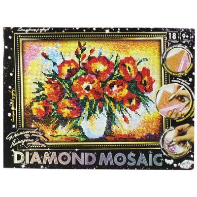 Алмазна мозаїка Danko Toys Diamond Mosaic Маки DM-03-04 фото 1