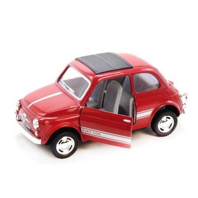 Машинка KINSMART Fiat 500 1:24 красный KT5004W фото 1