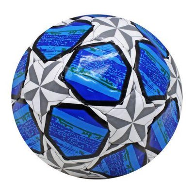 Футбольный мяч №5 Meik Stars PVC диаметр 21 см голубой FB2337 фото 1