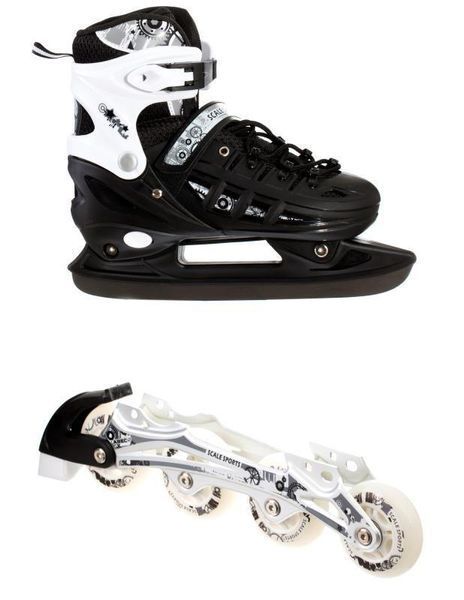 Раздвижные ролики - коньки 29-33 Scale Sports Black (2в1) фото 3