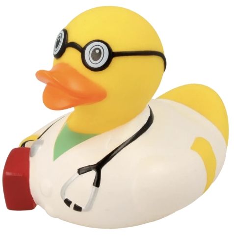 Стильна тематична гумова качечка FunnyDucks "Лікар" L1859 фото 5