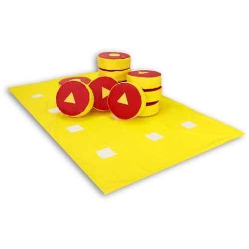 Игровой мат с геометрическими платформами 30х30 см Tia Топитоп 12 элементов фото 3