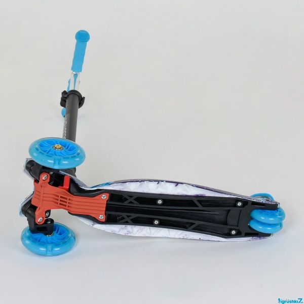 Самокат дитячий чотириколісний з підсвічуванням Best Scooter MAXI Universe синій А 24656 /779-1305 фото 5