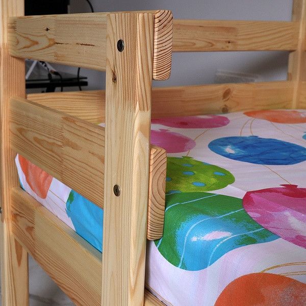 Двоярусне дерев'яне ліжко для підлітка з ящиками Sportbaby 190х80 см лакована babyson 4 фото 4
