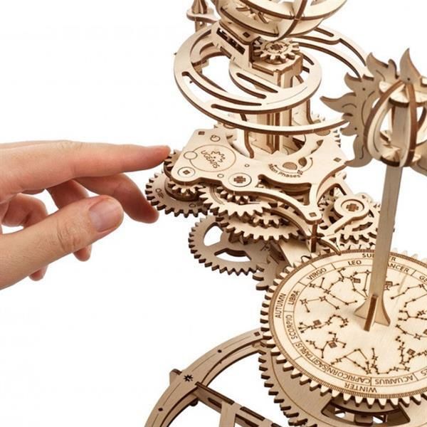 3D конструктор механічний дерев'яний Ugears Механічний Телурій 249 деталей 70167 фото 9