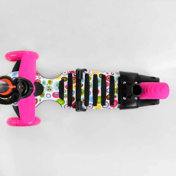 Дитячий самокат - трансформер 5 в 1 з підсвічуванням Best Scooter Сонечко з принтом рожевий 15800 фото 6