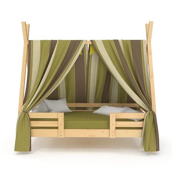 Дерев'яне ліжко для підлітка SportBaby Вігвам лак 190х80 см фото 2