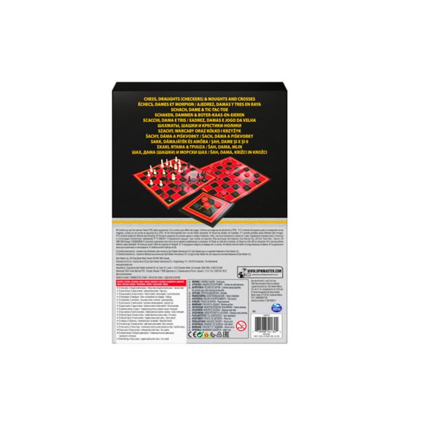 Настільна гра 3-в-1 Spin Master "Шахи, шашки та хрестики-нуліки" 36х36 см фото 2