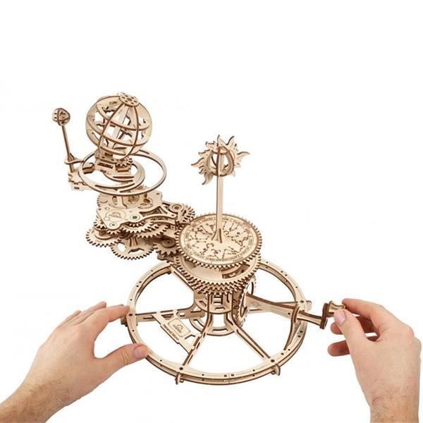 3D конструктор механічний дерев'яний Ugears Механічний Телурій 249 деталей 70167 фото 7