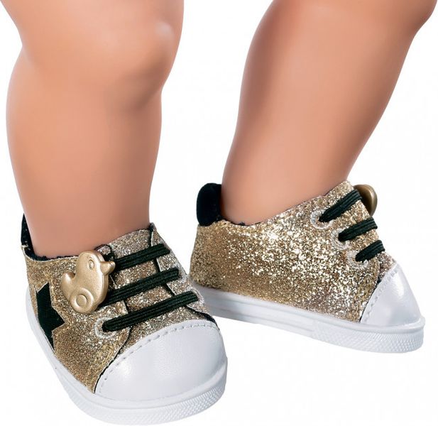 Ляльковий наряд (взуття для Бебі Берна) BABY BORN - БЛИСКУЧІ КЕДИ (золотисті) фото 2