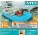 Велюровый надувной матрас Intex 88х157х18см синий 66803Blue фото 5