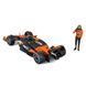 Колекційна модель Bburago Формула 1 McLaren MCL38, з фігуркою, масштаб 1:24, чорний з помаранчевим 18-28040 фото 3