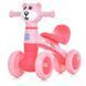Дитячий перший біговел Bambi Little Bear колеса 6" музичний пластиковий рожевий M 5762 фото 1