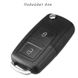 Шкіряний чохол для ключа запалювання автомобіля VW (Volkswagen) чорний 2 кнопки фото 2