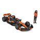Колекційна модель Bburago Формула 1 McLaren MCL38, з фігуркою, масштаб 1:24, чорний з помаранчевим 18-28040 фото 1