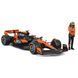 Колекційна модель Bburago Формула 1 McLaren MCL38, з фігуркою, масштаб 1:24, чорний з помаранчевим 18-28040 фото 5