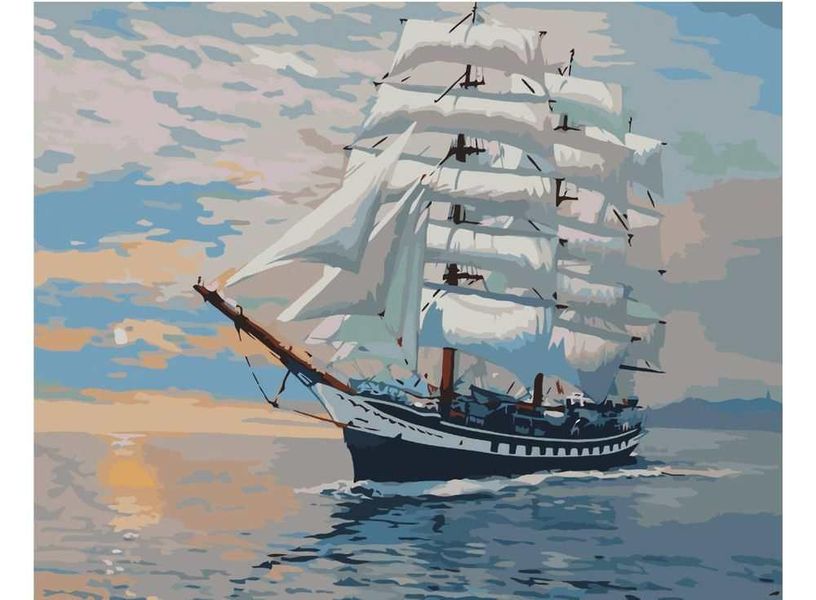 Картина за номерами BrushMe "Корабель на попутному вітрі" 40х50см BS423 фото 1
