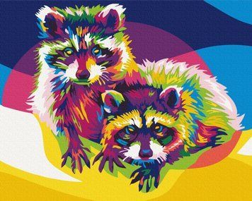 Картина за номерами BrushMe "Райдужні єноти" 40х50см BS26202 фото 1