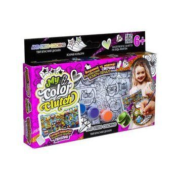Набір для розпису сумочки-клатча Danko Toys My Color Clutch Сови укр CCL-01-02U фото 1