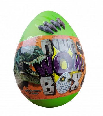 Яйцо - сюрприз для мальчиков Danko Toys Dino WOW рус зелёный DWB-01-01 фото 1
