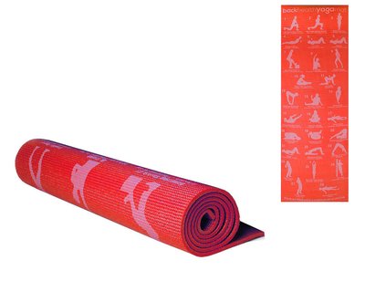Каремат для йоги фітнесу туризму 173х61см 4мм MS1845-1 Червоний фото 1