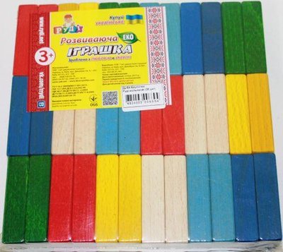 Брусочки игровые деревянные Руди разноцветные 36 штук Ду-64 фото 1