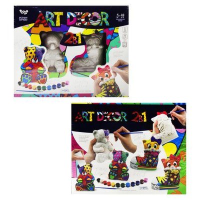 Гіпсові форми Danko Toys Art Decor: Мишка і Котик (рос) ARTD-02-01 фото 1