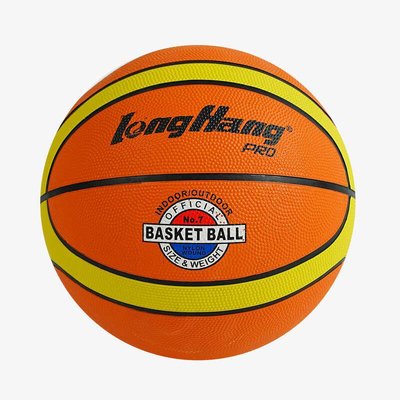 Баскетбольный мяч №7 LongHang PRO резина коричневый C64670 фото 1