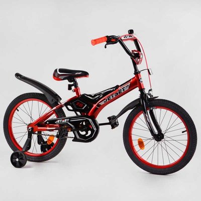 Велосипед дитячий двоколісний 18" Jet Set з додатковими колесами оранжевий JS-N1802 фото 1