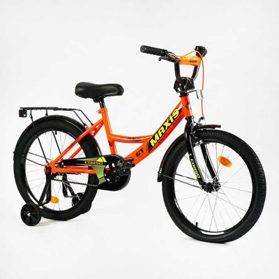 Велосипед підлітковий двоколісний 20" CORSO Maxis доп колеса помаранчевий CL-20364 фото 1