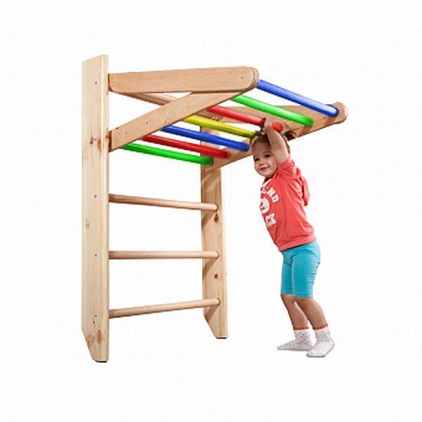 Шведская стенка-трансформер SportBaby с элементами Kinder 4 220 см фото 3