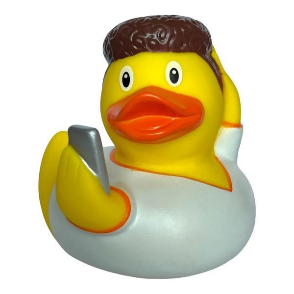 Стильна тематична гумова качечка FunnyDucks "Блогер" L1330 фото 6