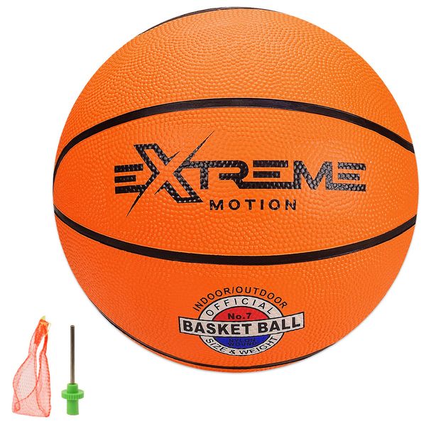 Баскетбольный мяч №7 A-Toys Extreme Motion резина оранжевый M42409 фото 1