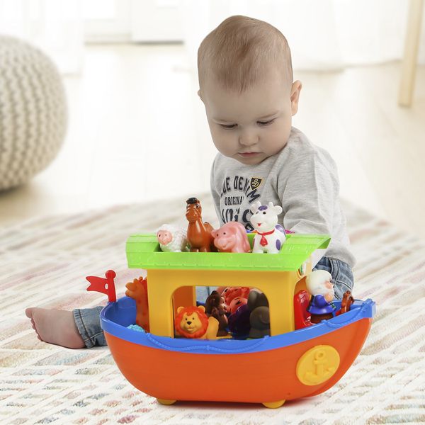Интерактивный игровой набор для малышей KiddieLand Ноев ковчег на колесах, укр озвучка фото 8