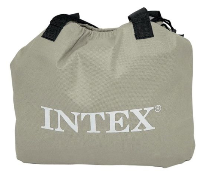 Велюровий надувний матрац для відпочинку та сну Intex полуторний з електронасосом 137х191х33 см 67768 фото 6