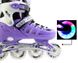 Раздвижные ролики для подростка 38-41 Scale Sports Violet с подсветкой переднего колеса фото 3