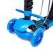 Дитячий самокат - трансформер 6 в 1 з підсвічуванням і бортиком Scooter Сонечко Blue фото 3