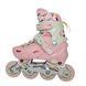 Детские раздвижные ролики 29-33 с комплектом защиты и шлемом Scale Sports LF 605 Pink подсветка колес фото 4