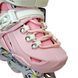 Детские раздвижные ролики 29-33 с комплектом защиты и шлемом Scale Sports LF 605 Pink подсветка колес фото 5