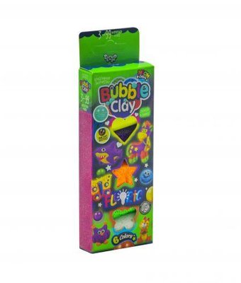 Набор шарикового пластилина Danko Toys Bubble Clay Fluoric рус BBC-FL-6-01 фото 1