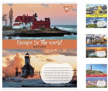 Набор ученических тетрадей Yes Escape to the world формат А5, 96 стр в линейку 5 шт. 766770 фото 1